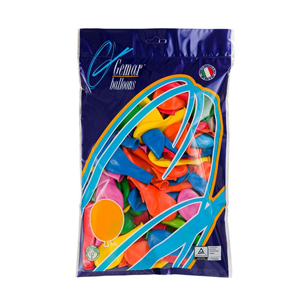 Balony okrągłe Gemar – Pastelowe Kolorowe – 7 cali – 100 szt