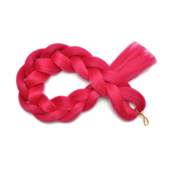 Włókna do kolorowych warkoczyków Kanekalon – CIEMNY RÓŻOWY