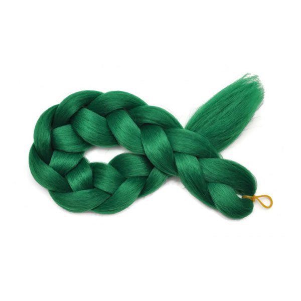 Włókna do kolorowych warkoczyków Kanekalon – CIEMNY ZIELONY