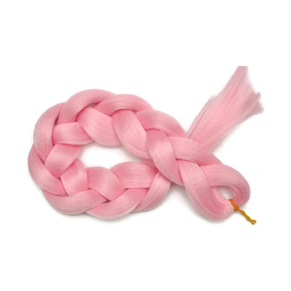 Włókna do kolorowych warkoczyków Kanekalon – JASNY RÓŻOWY