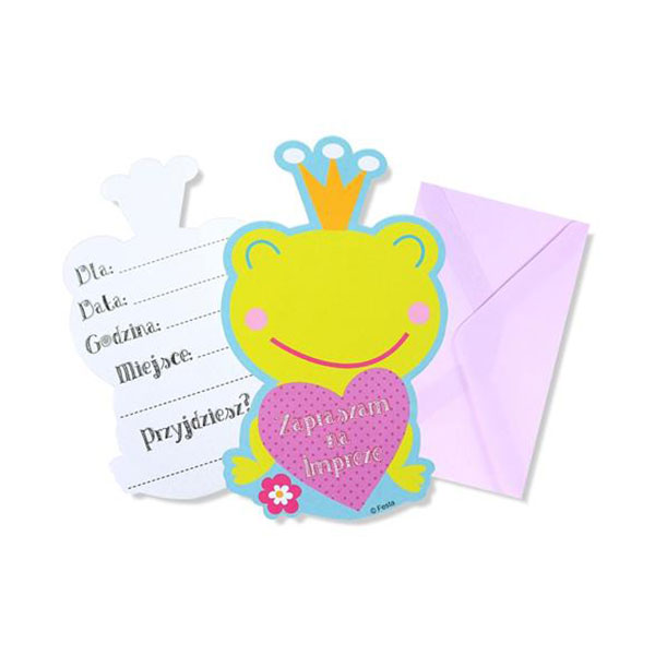 Zaproszenia – Księżniczka – wer.PL – 6 zaproszeń z kopertami