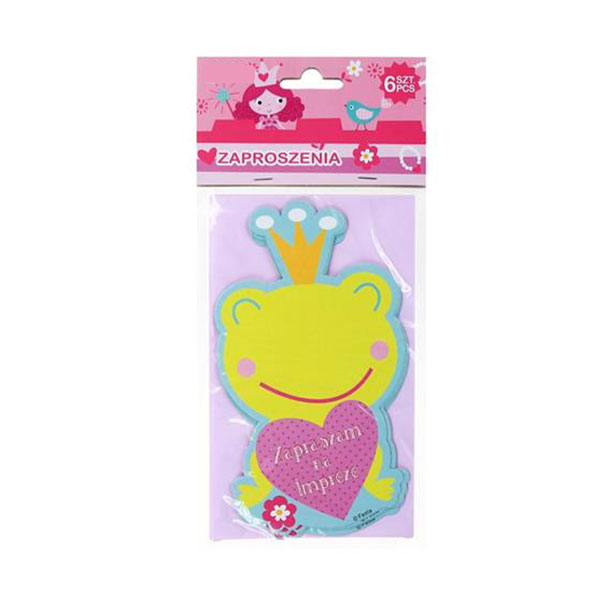 Zaproszenia – Księżniczka – wer.PL – 6 zaproszeń z kopertami