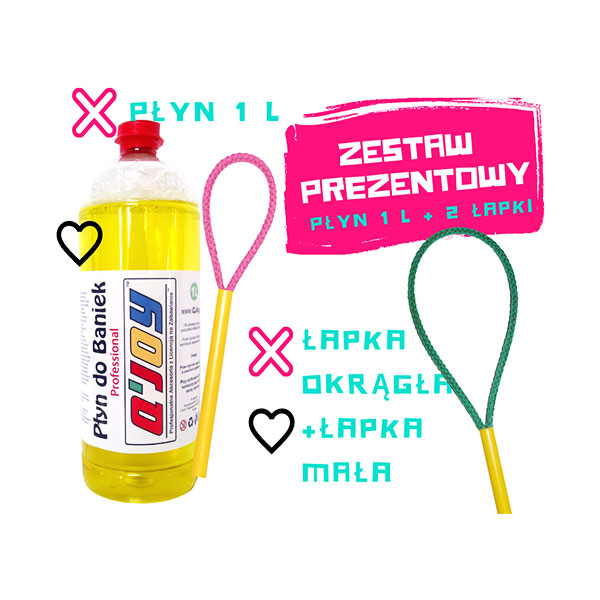 Płyn do Baniek 1L + Łapka do Baniek MAŁA + STANDARD