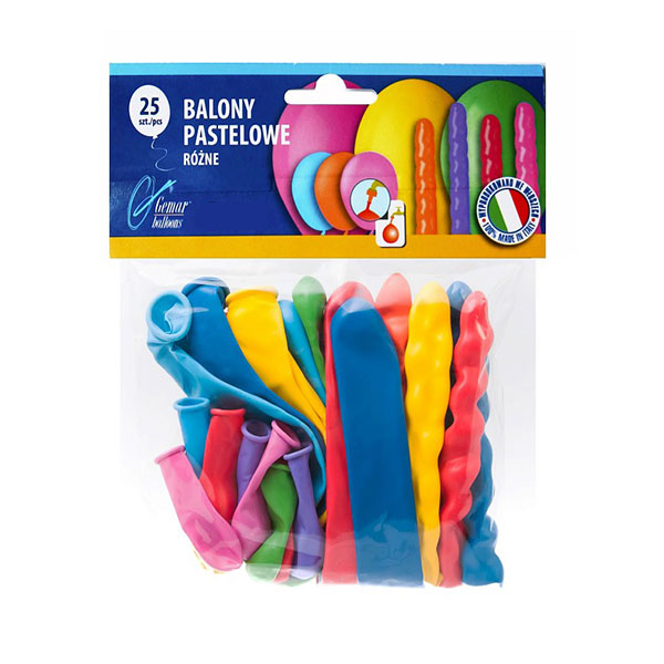Zestaw HIT – 25 balonów – GEMAR – Balonowe Dekoracje na Impr