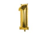 Balon Foliowy Cyfra 1 – złoty – 85 cm