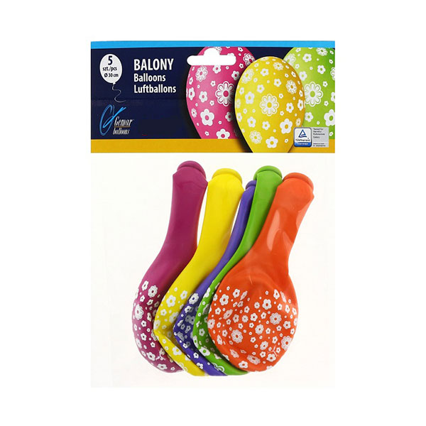 Balony w Kwiaty – Balony Wiosenne – 5 sztuk