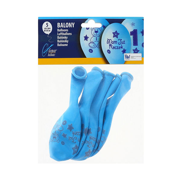 Balony na Roczek – Mam Już Roczek – Dla Chłopca – Niebieskie