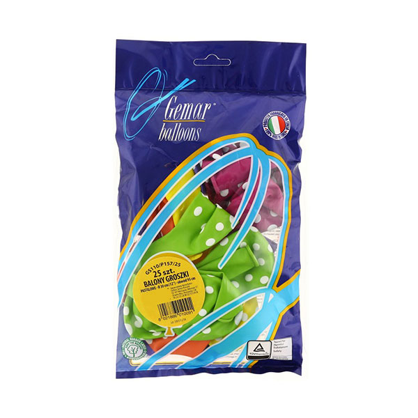 Balony Grochy – Balony w Groszki – Z Nadrukiem – 25 szt