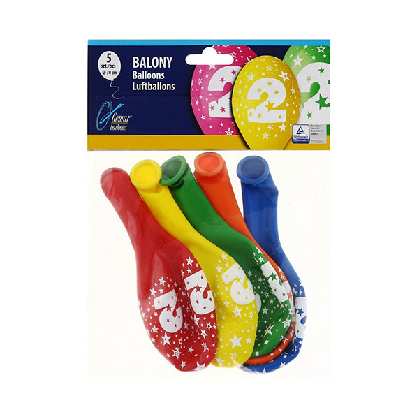 Balony Urodzinowe z nadrukiem – 2 – 5 szt.