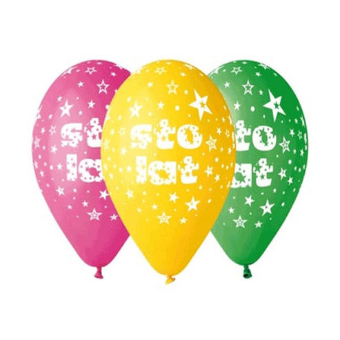 Balony Urodzinowe Sto Lat – 5 sztuk
