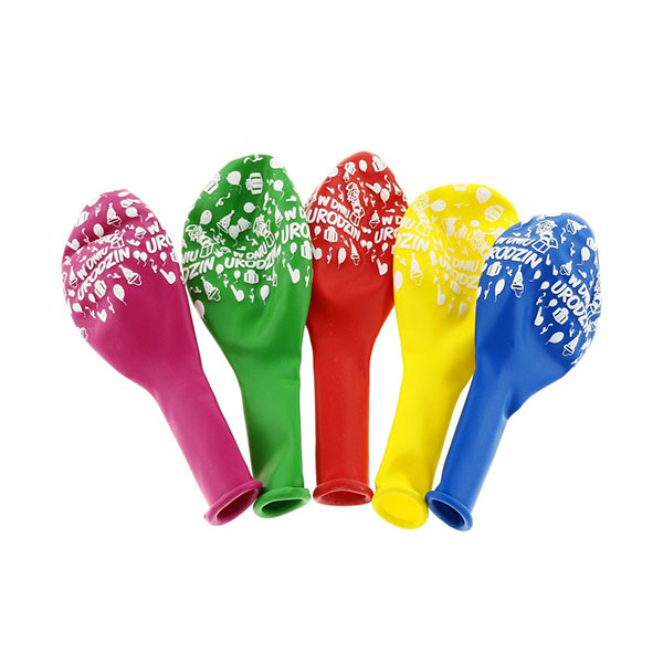 Balony Urodzinowe W dniu urodzin – Balony z Napisem – 5 szt