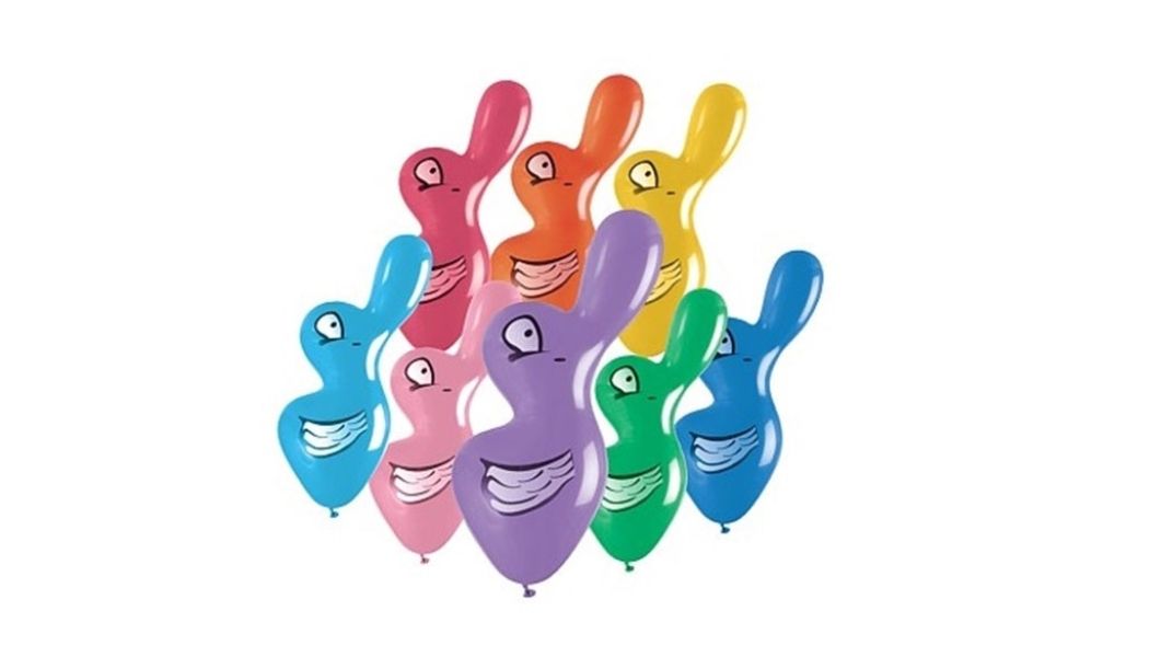 Balony KACZKI kolorowe duże – 85 cm/ 50 szt. – Gemar