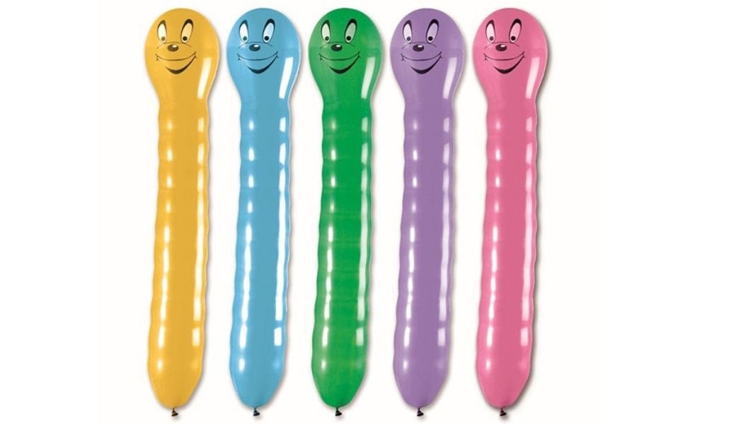 Balony Robaczki / Dżdżownice – Gemar – Mix Kolorów – 50 szt