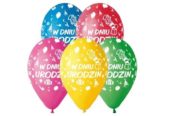 Balony Urodzinowe W dniu urodzin – Balony z Napisem – 5 szt