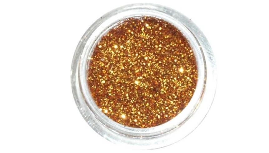 Brokat kosmetyczny ciemnozłoty s04 – 5 ml/słoiczek
