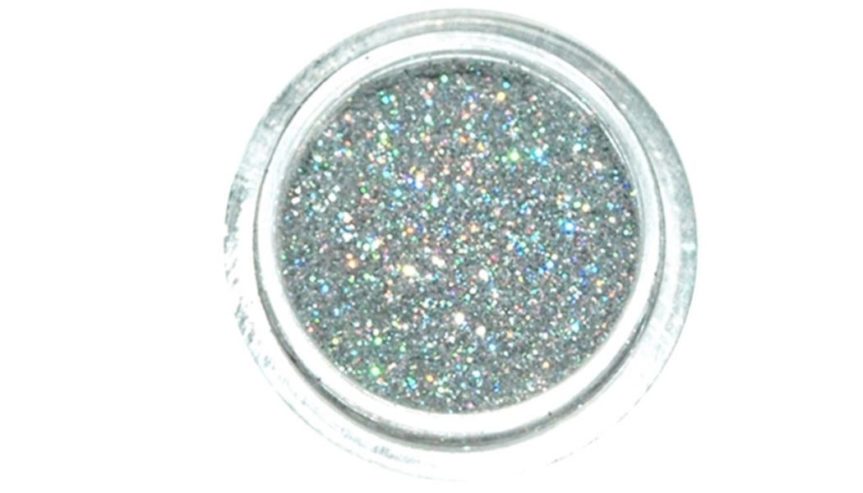 Brokat kosmetyczny srebrny holograficzny s47 – 5 ml/słoiczek