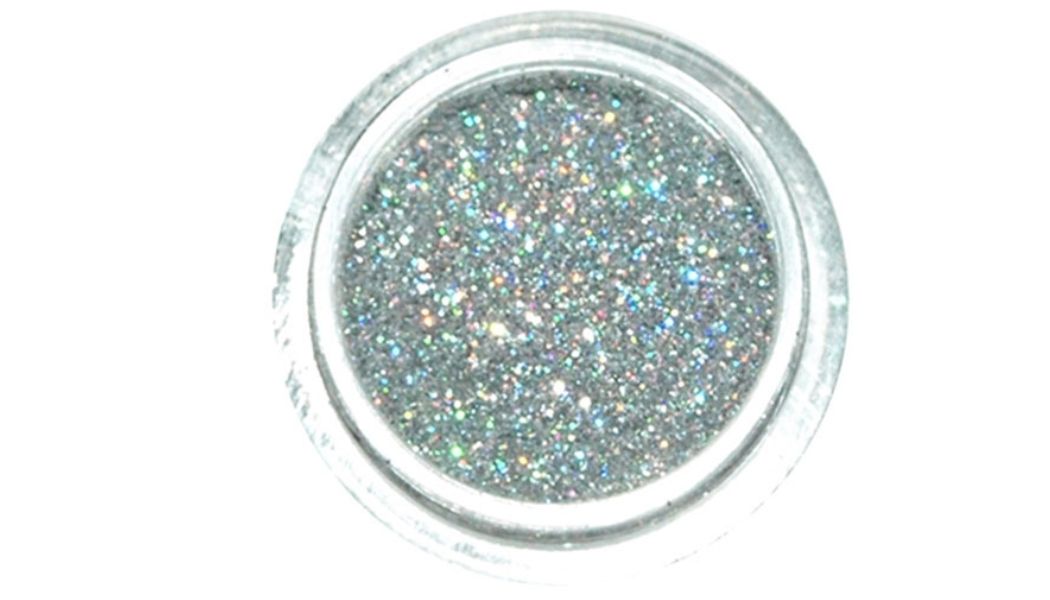 Brokat kosmetyczny srebrny holograficzny s47 – 5 ml/słoiczek