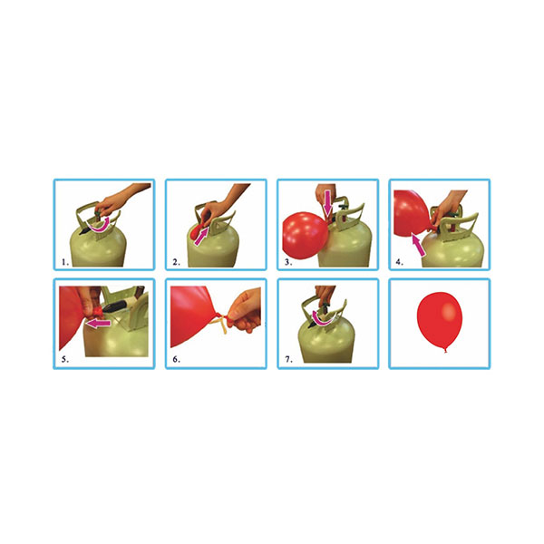 Butla z helem (jednorazowa) na 30 balonów rozm. 9″