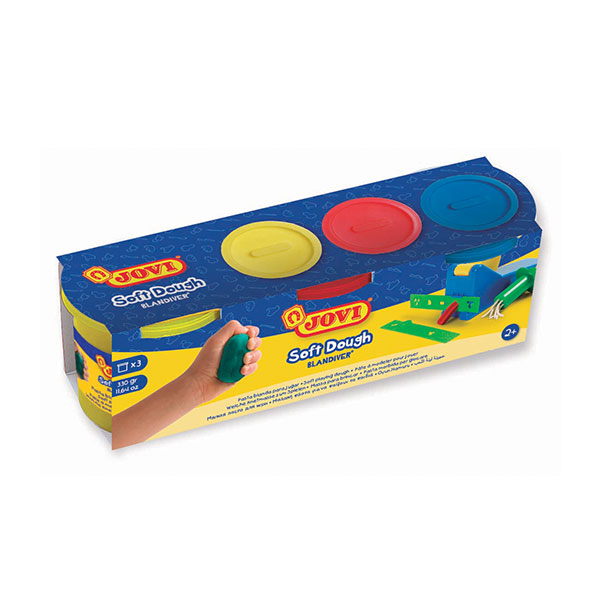 Masa plastyczna JOVI – Ciastoplastolina – 3 kolory – 3x110g