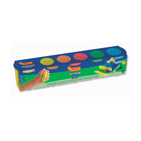 Masa plastyczna JOVI – Ciastoplastolina – 5 kolorów – Fluo