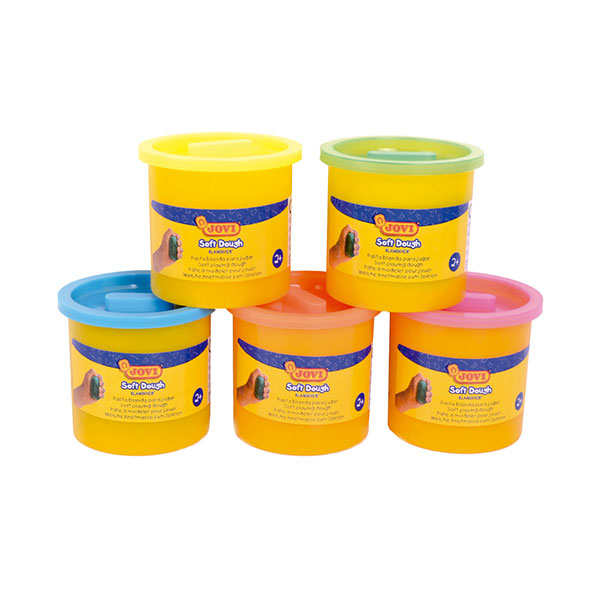 Masa plastyczna JOVI – Ciastoplastolina – 5 kolorów – Fluo