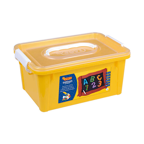 Mega zestaw Ciastoplastoliny JOVI w kuferku LITERKI CYFERKI