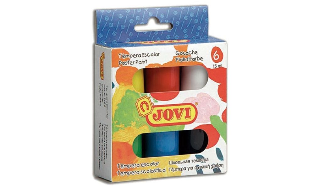 Farby temperowe – JOVI – plakatowe – szkolne – 6 kolorów