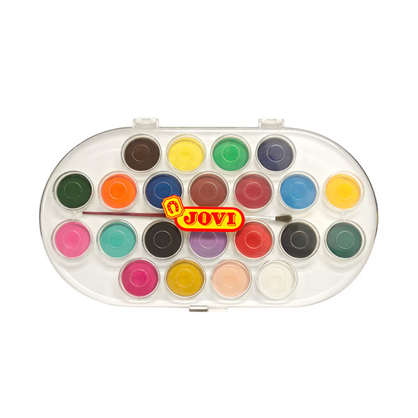 Akwarele JOVI – farby wodne – 22 kolory i pędzelek