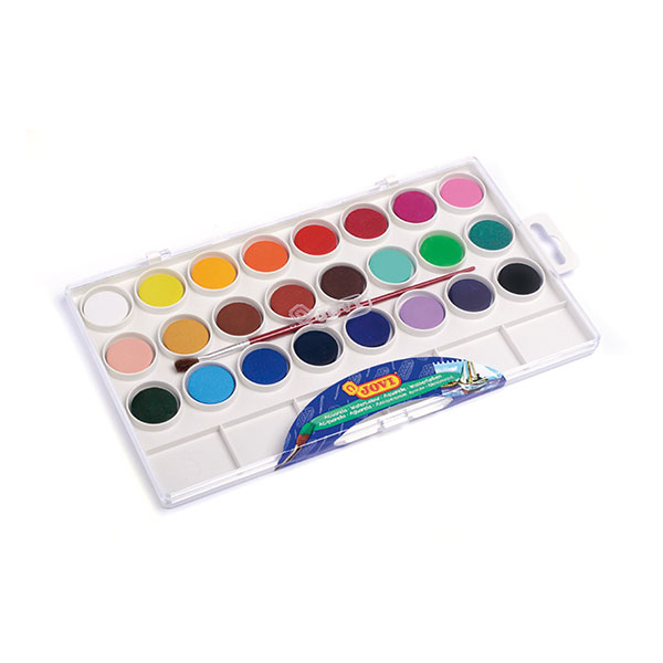 Akwarele JOVI – farby wodne – 24 kolory i pędzelek