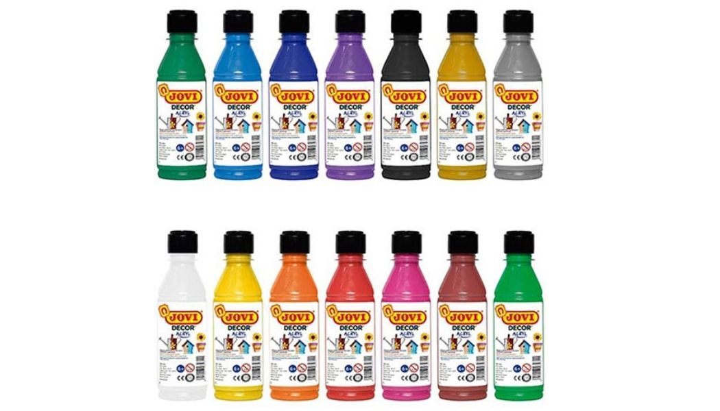 Farby dekoracyjne – akrylowe – JOVI – 14 kolorów – w butelka