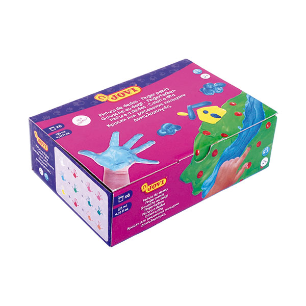 Farby do malowania palcami – JOVI – 6 kolorów