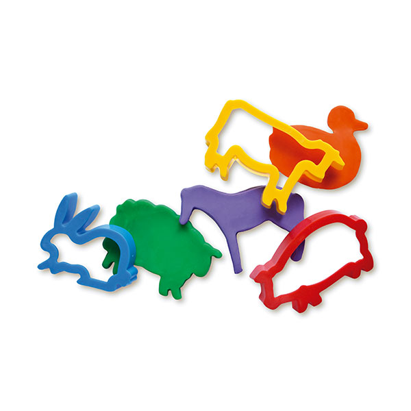 Foremki zwierzęta farma – JOVI – 6 szt – do mas plastycznych