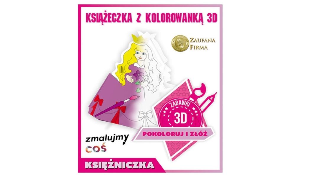 Kolorowanka 3D – Księżniczka + Plansza + Bajka Dydaktyczna