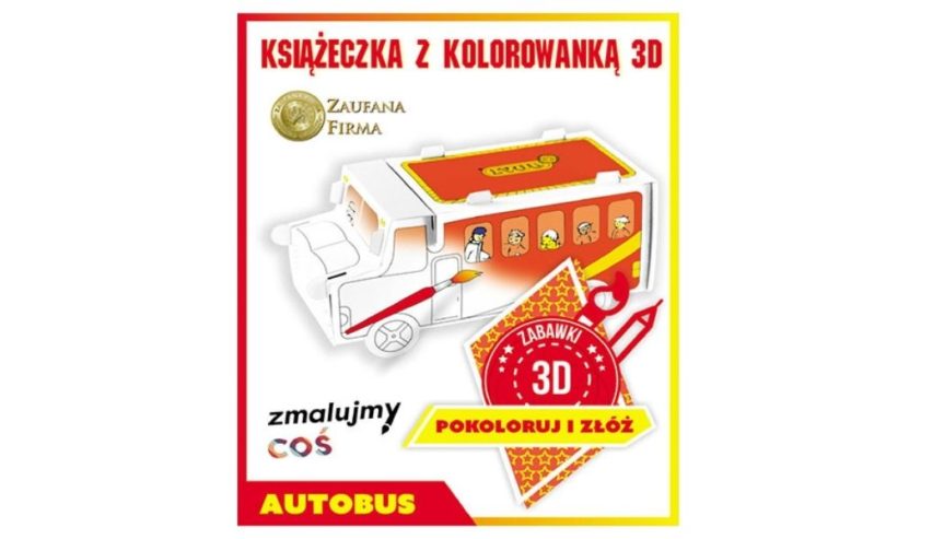 Kolorowanka 3D – Autobus + Plansza + Bajka Dydaktyczna