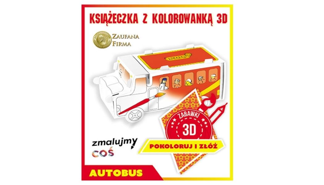 Kolorowanka 3D – Autobus + Plansza + Bajka Dydaktyczna