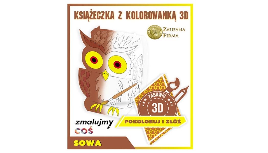 Kolorowanka 3D – Sowa + Plansza + Bajka Dydaktyczna