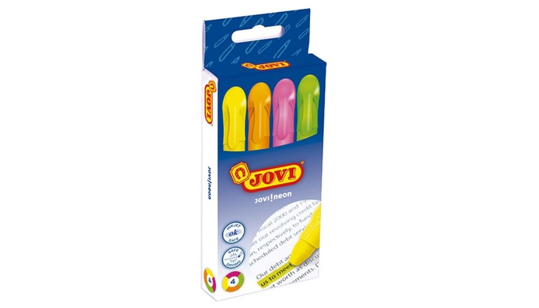 Kredki żelowe NEONOWE ZAKREŚLACZE – 4 kolory