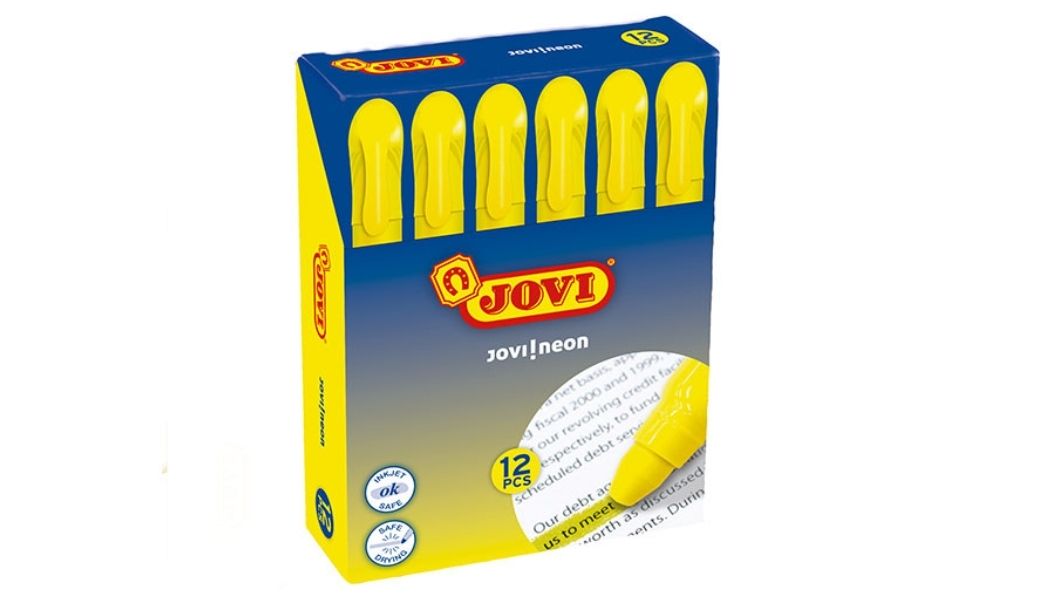 Kredki żelowe w sztyfcie NEONOWE Żółte – 12 sztuk