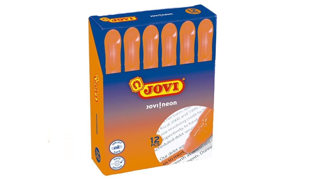 Kredki żelowe w sztyfcie NEONOWE Pomarańczowe – 12 sztuk