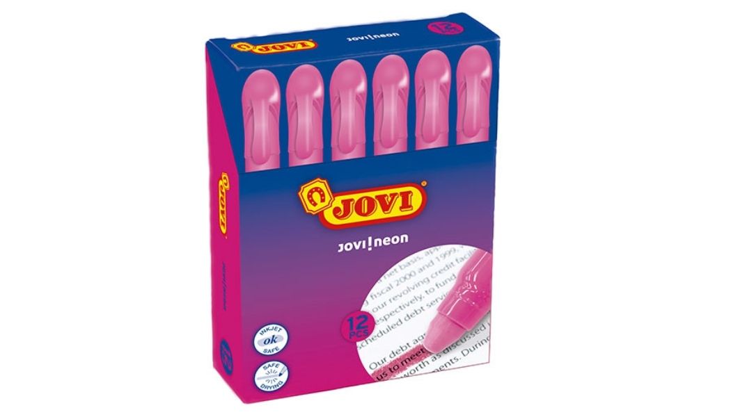 Kredki żelowe w sztyfcie NEONOWE RÓŻOWE – 12 sztuk