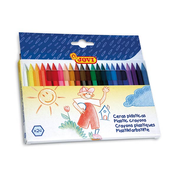 Kredki plastikowe – 24 sztuki – JOVI
