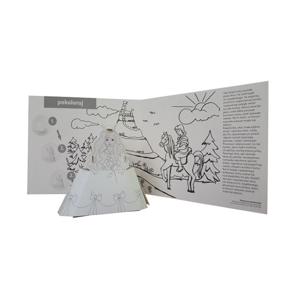 Kolorowanka 3D – Księżniczka + Plansza + Bajka Dydaktyczna
