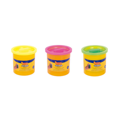 Masa plastyczna JOVI – Ciastoplastolina – 3 kolory – fluo