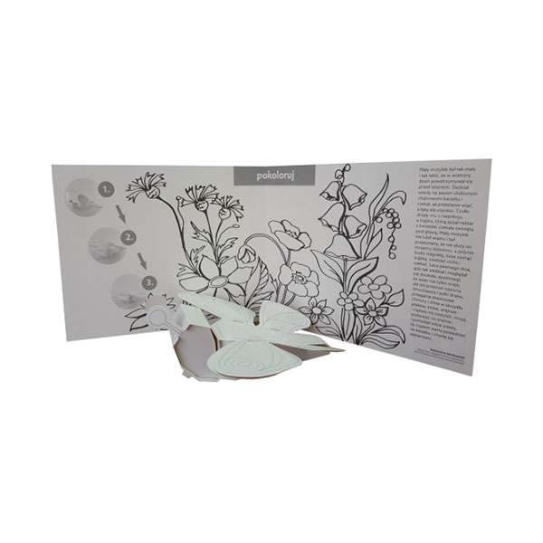 Kolorowanka 3D – Motyl + Plansza + Bajka Dydaktyczna