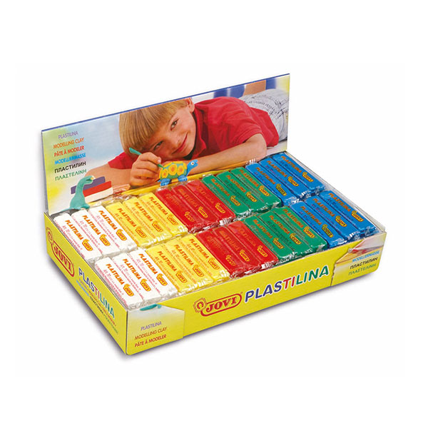 Plastelina w kostkach JOVI – 30 x 50g – 5 kolorów