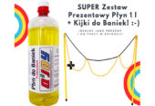Bańki Mydlane – Płyn do baniek 1l + Kijki TRZY OCZKA