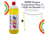 Bańki Mydlane – Płyn do baniek 1l + Kijki do baniek MEGA