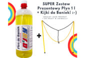 Bańki Mydlane – Płyn do baniek 1l + Kijki do baniek PODWÓJNE