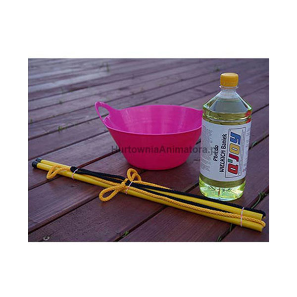 Bańkowy Zestaw – Płyn do Baniek 1L + Kijki do Baniek MEGA