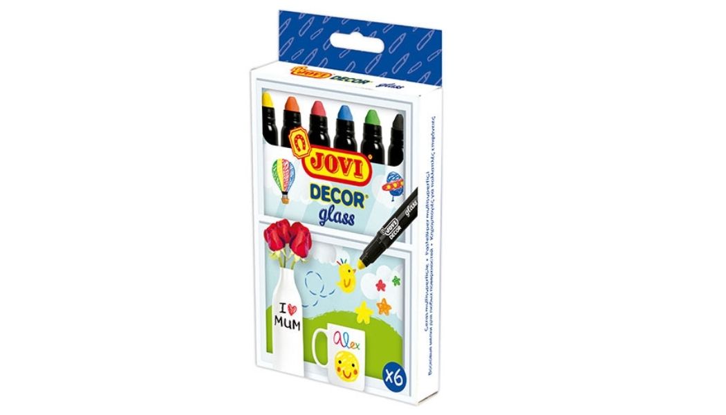 Kredki do rysowania na szkle – JOVI – 6 sztuk